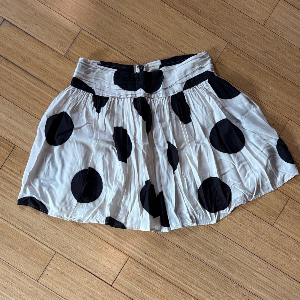 Paul & Joe Black and White Polka Dot Skater Skirt